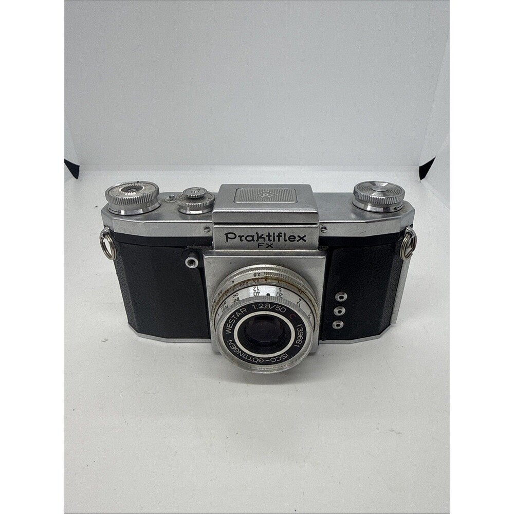 Praktica FX 35mm SLR Camera W/ Carl Zeiss Tessar 50mm f/2.8 Lens (Untested)
